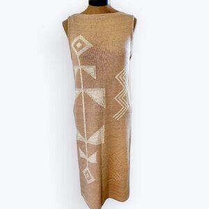 Lauren Ralph Lauren Tan and Cream Dress